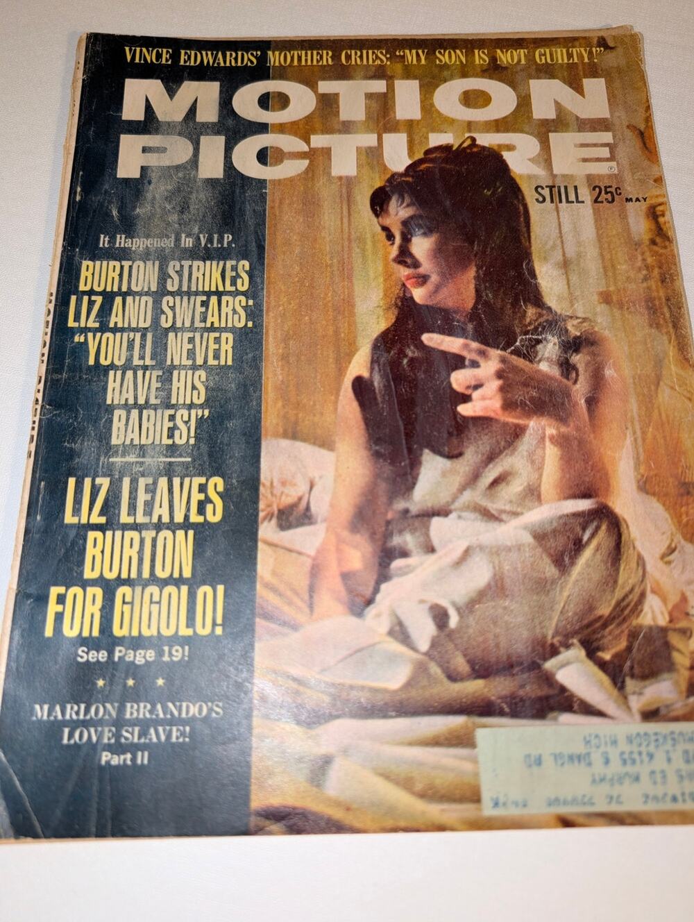Vintage May 1963 Motion Picture Magazine Liz Taylor Marlo Brando